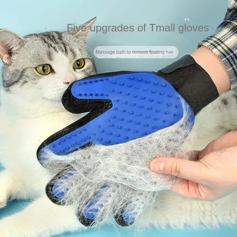 Silicone Pet Grooming Gloves Cats Hair Brush a
