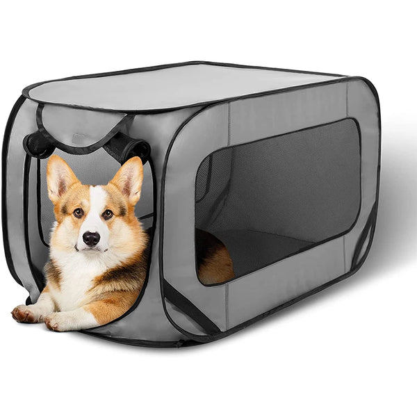 Portable Large Dog Bed Pop Up Dog Kennel Indoor Outdoor Crate Car Seat
