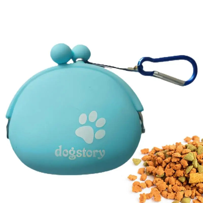 Silicone Dog Treat Bag Pet Portable Dog Training Waist Bag