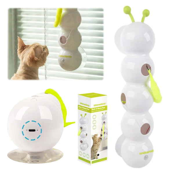 2025 New Intelligent Interactive Cat Toy Intelligent Earthworm Pole Automatic Popping Hole From The Hole Teasing Cat Toy