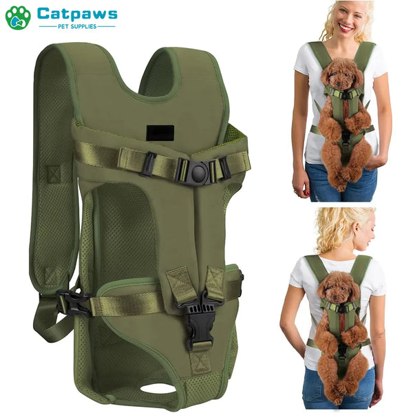 Pet Front Carrier Backpacks Ajustable Hands Free S M