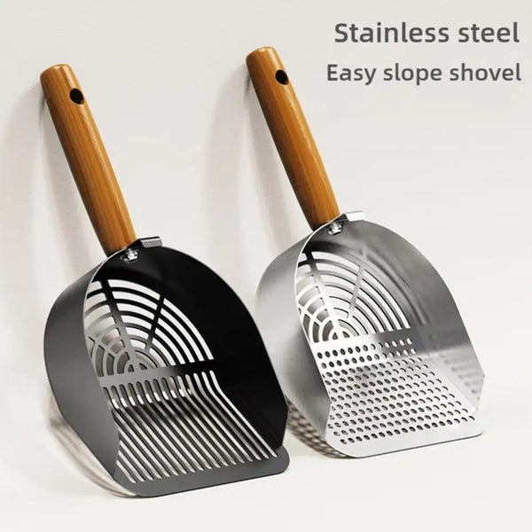 Steel Cat Litter Scoop Long Handle