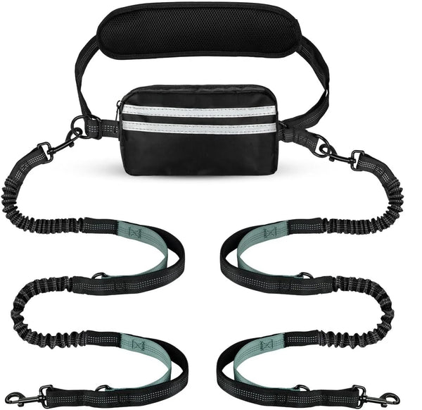 Retractable Bungee with Double Padded Handles, Dog harness