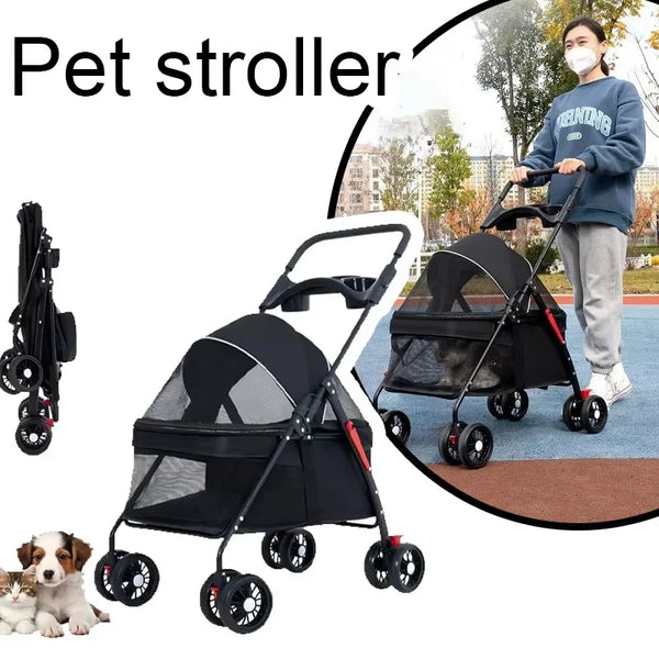 Pet Stroller Dogs Cats Teddy Bear Baby Stroller